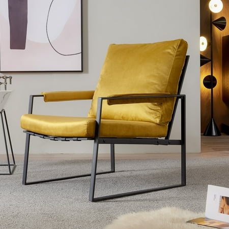 Brown Acanva Modern Leathaire Accent Sofa Chair Comfy Armchair for Bedroom Living Room Home with U-Shape Gold Metal Legs Brown Acanva Modern Leathaire Accent Sofa Chair Comfy Armchair for Bedroom Living Room Home with U-Shape Gold Metal Legs